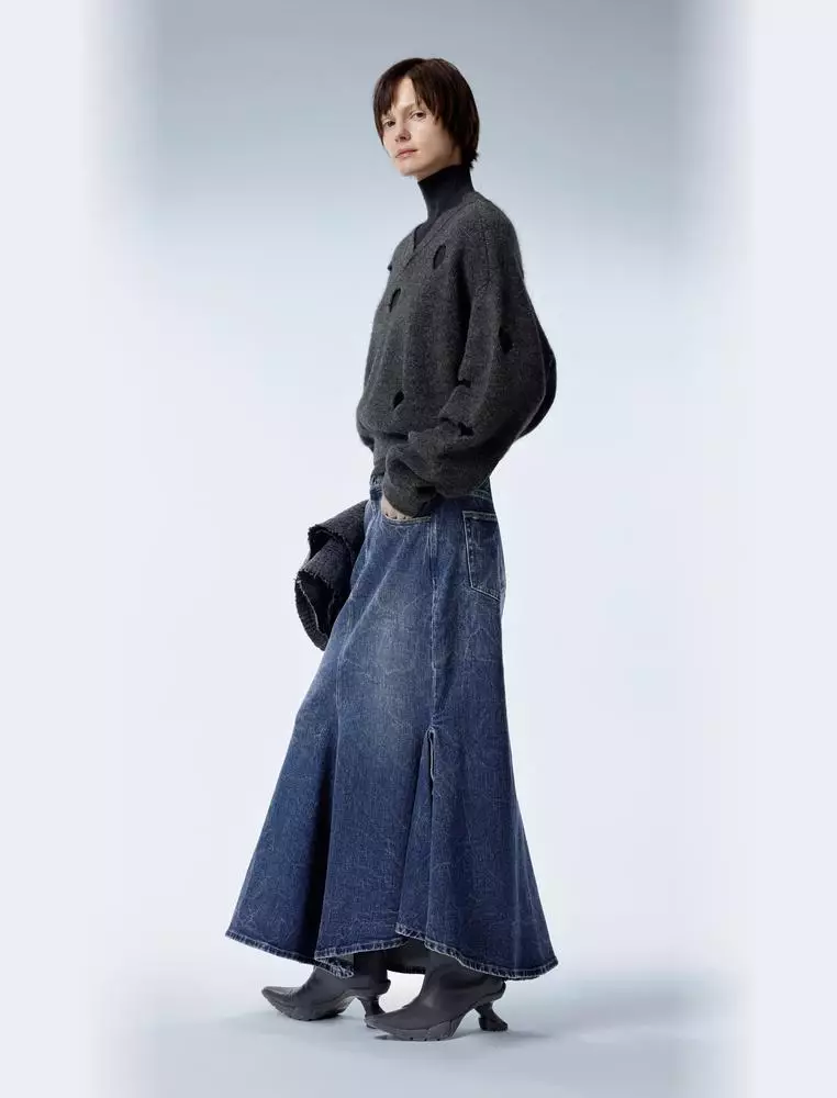【naoho】denim mermaid skirt Naoho Denim Mermaid Skirt