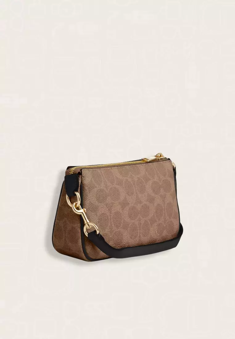 Coach Nolita 19 In Signature Canvas Tan Black
