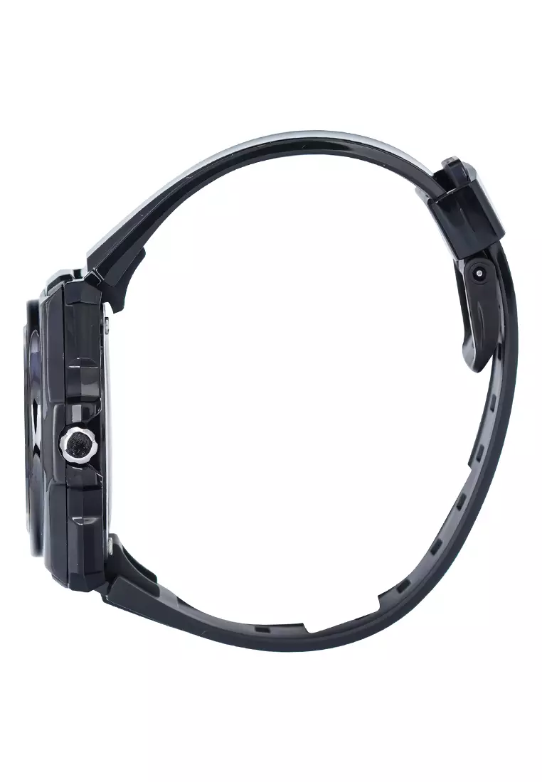 Casio - Jam Tangan Analog Wanita - Black - Rubber Strap - LWA-300HB-1EV