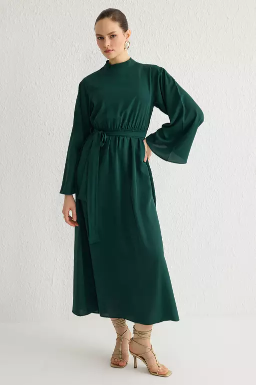 Khaki Belted Dress