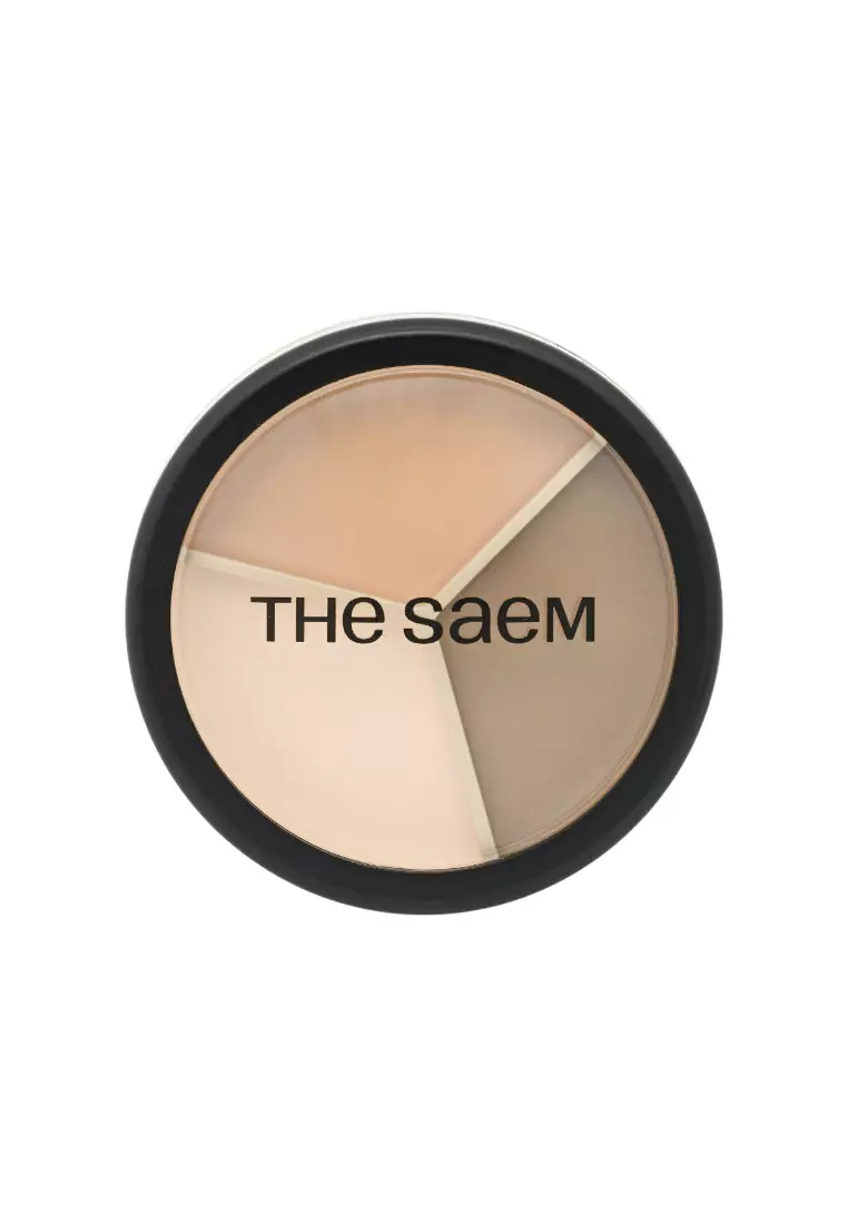 the SAEM Cover Perfection Triple Pot Concealer (#02 Contour Beige) (1pc) 1piece02 CONTOUR BEIGE