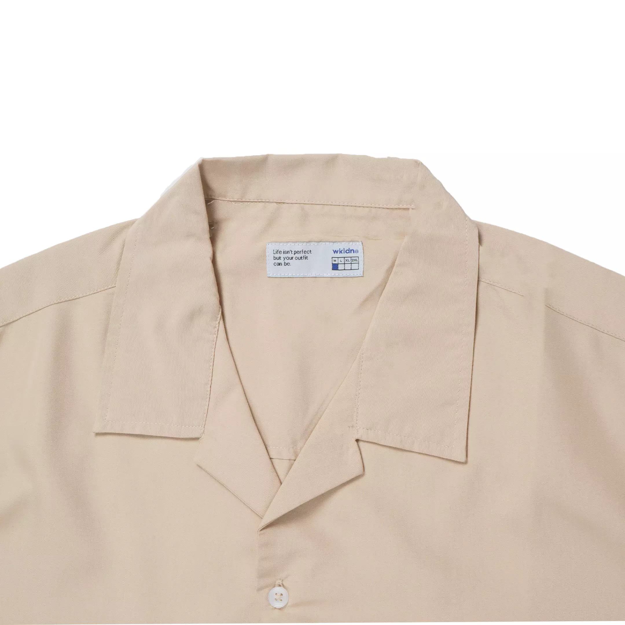 WILL-K LONDON Open Collar Rayoon Shirt - Cream