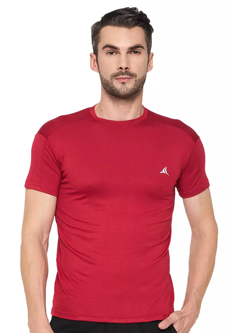 Red Men's Eco-Stretch Bamboo Training T-Shirt