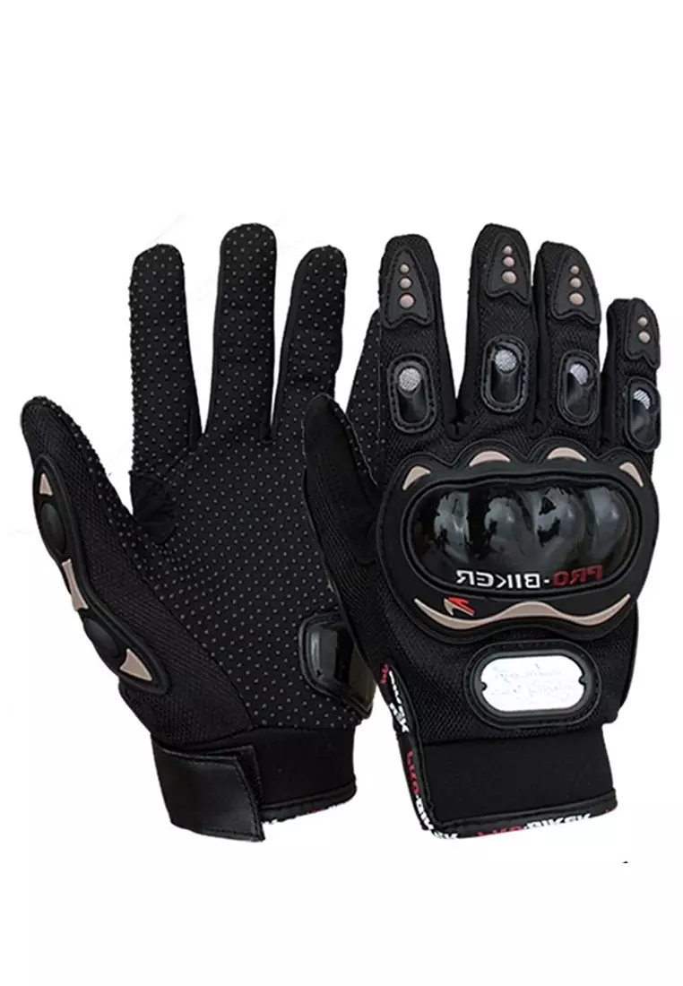 Irroin Sarung Tangan Motor Pria Dengan Touch Screen Size XL Anti Slip Material Cotton ORIGINAL - Black