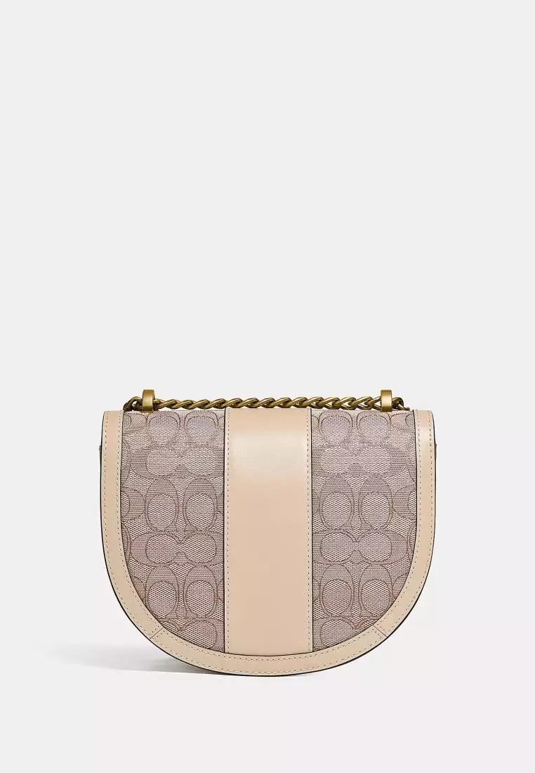 Coach Alie Saddle Bag In Signature Jacquard Stone Ivory