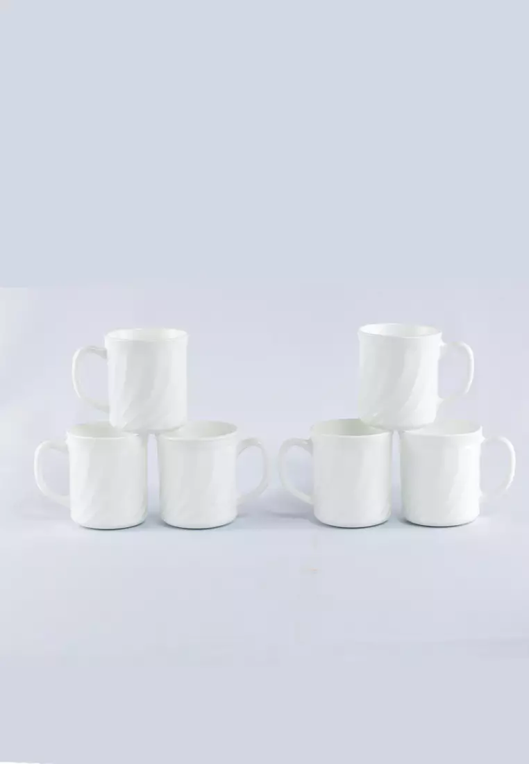 Buy La Opala La Opala 6 Pcs Classique Series Opalware Mug Set / Opal