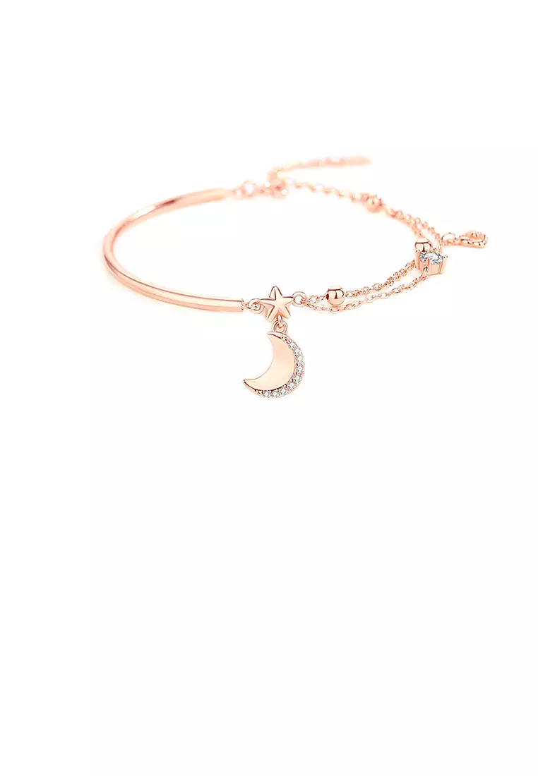 Rose gold deals moon bracelet
