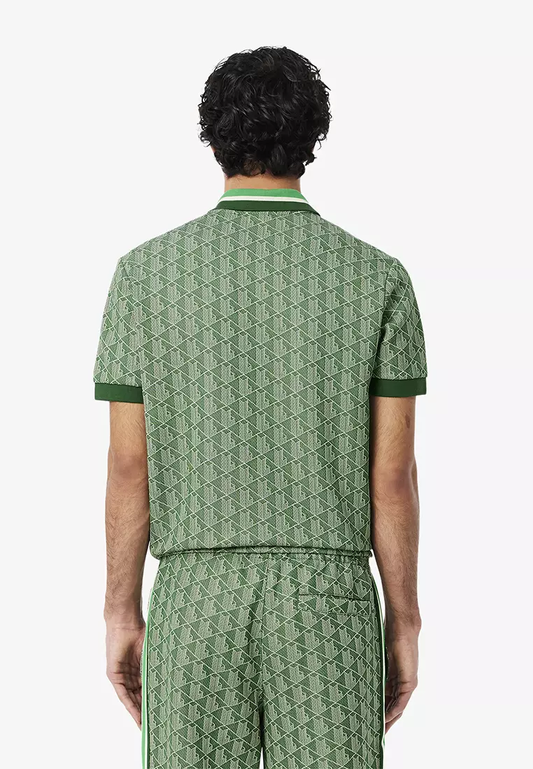 Classic Fit Monogram Jacquard Polo Shirt