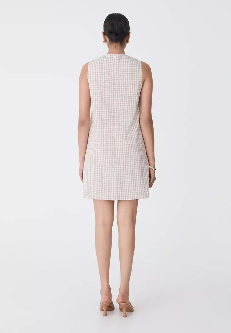 Koora Checked Mini Shift Dress