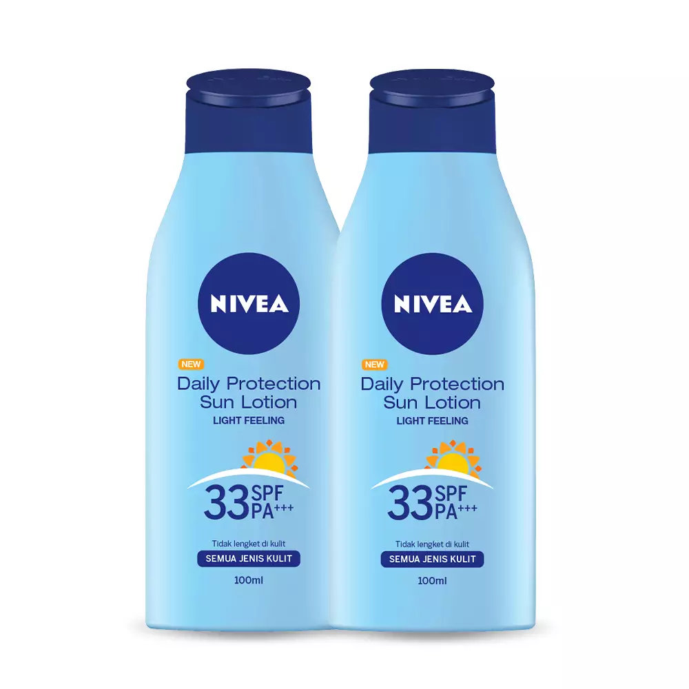NIVEA Daily Protect Sun Lotion SPF 33 - Twin Pack