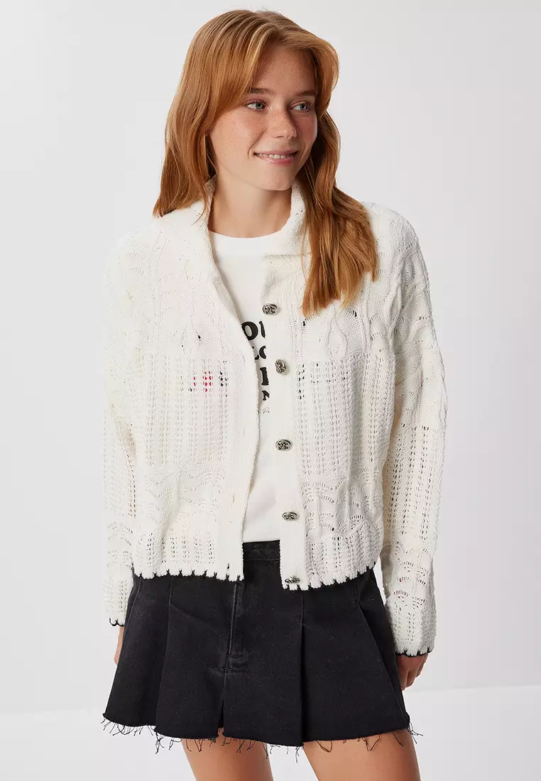 Openwork Knit Cardigan