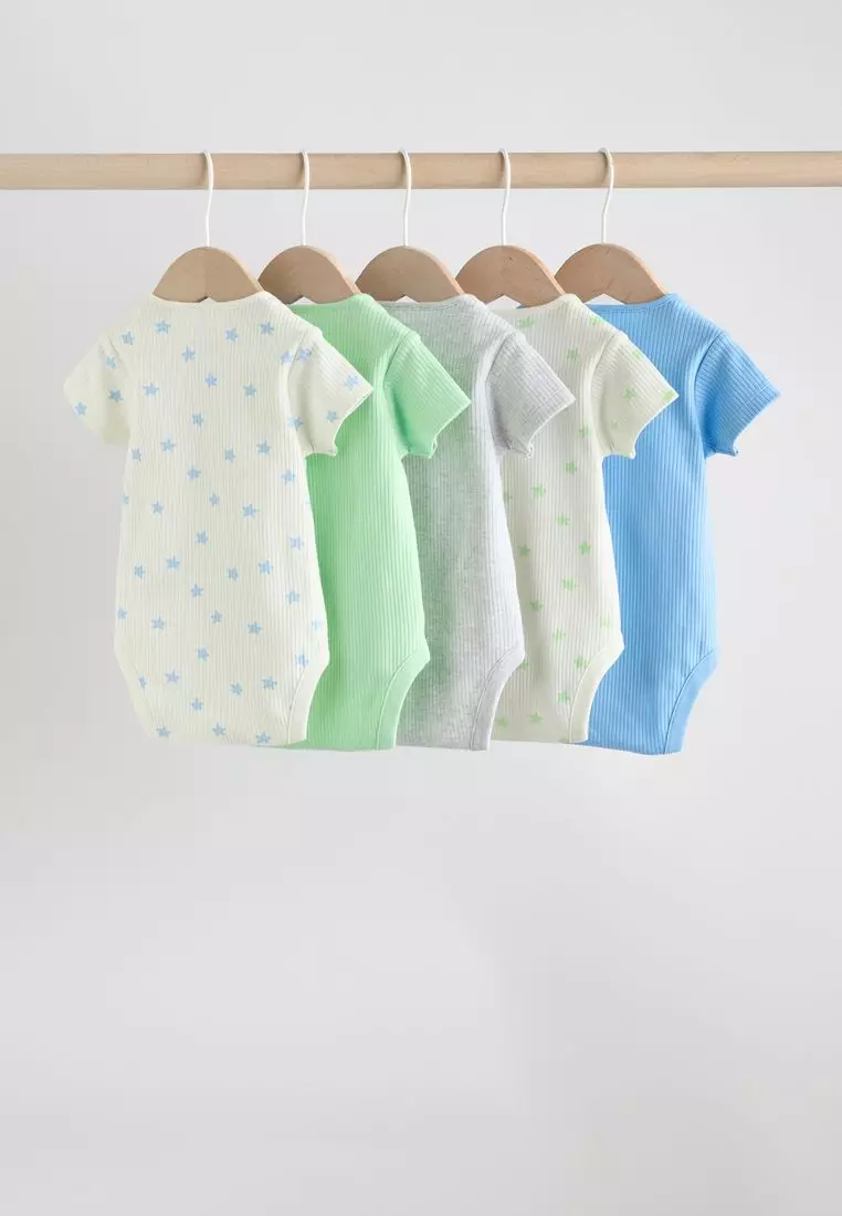 Short Sleeve Baby Bodysuits 5 Pack