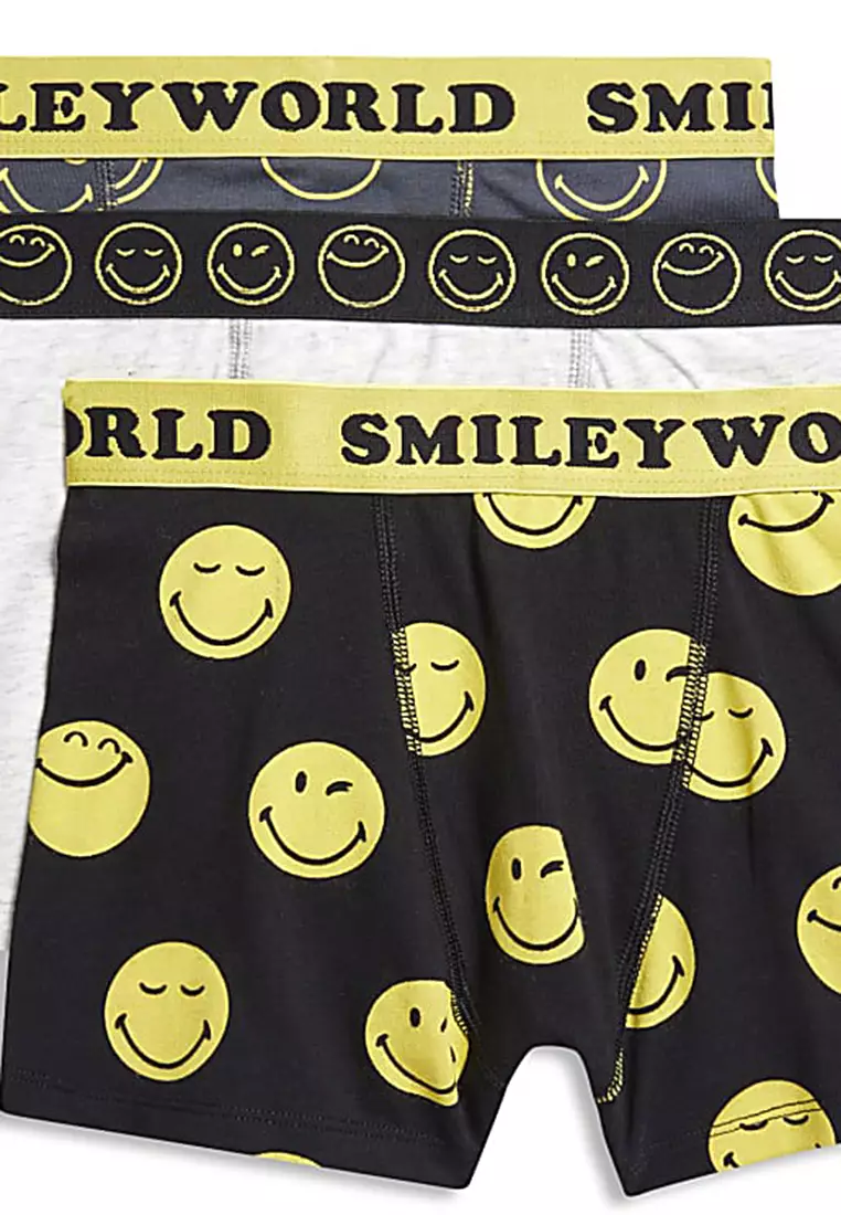 3pk Cotton with Stretch SmileyWorld