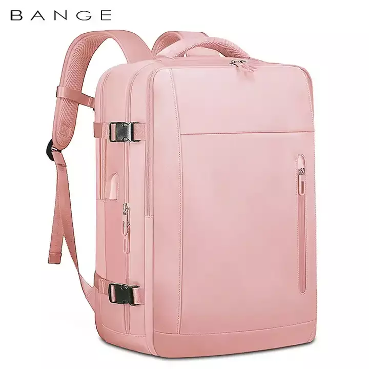 Bange BG1801 Tas Ransel Laptop Kerja Backpack Travel pria 15.6 Inch - PINK
