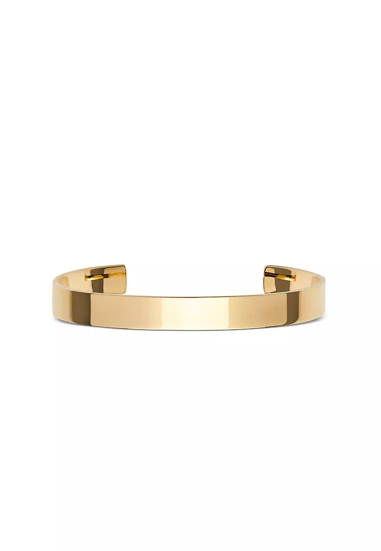 Line Cuff Polished Gold 7mm - Unisex Bracelet for women and men stainless steel Bracelet DW Official Authentic Original gelang tangan perempuan lelaki DW