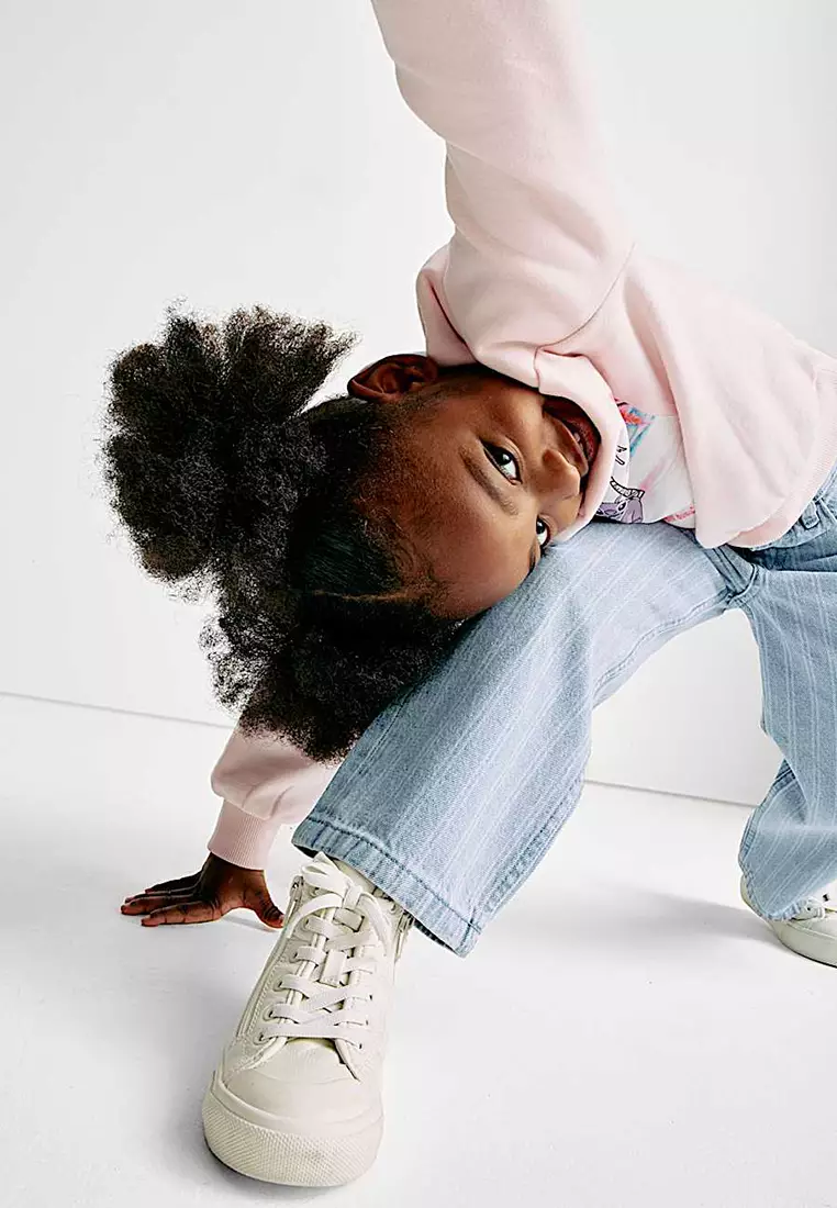 Wide Leg Denim Striped Jeans