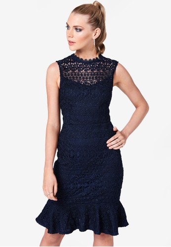 Jual Paper Dolls Pephem Crochet Bodycon Original Zalora Indonesia