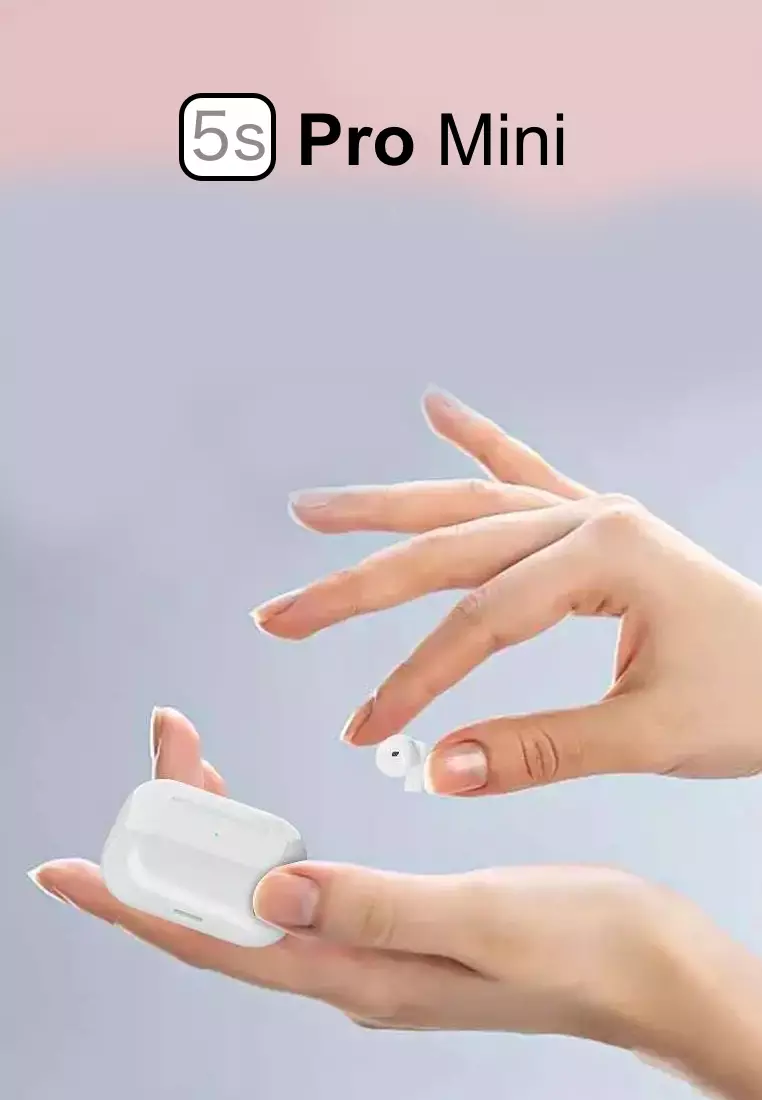 Value Deal - 2 pieces 5S PRO Mini Wireless Earbuds - TWS (True Wireless Stereo) - Black / White