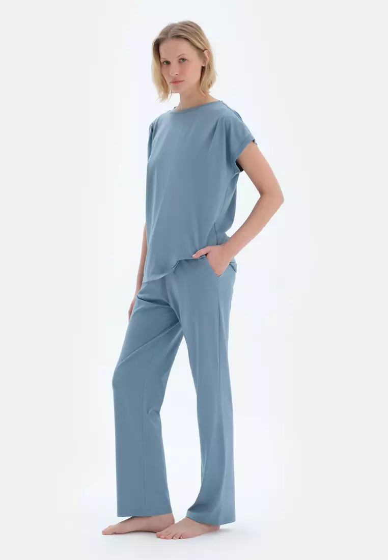 Pigiama Donna Dagi In Modal | T-Shirt A Manica Corta E Pantaloni Autunno Inverno
