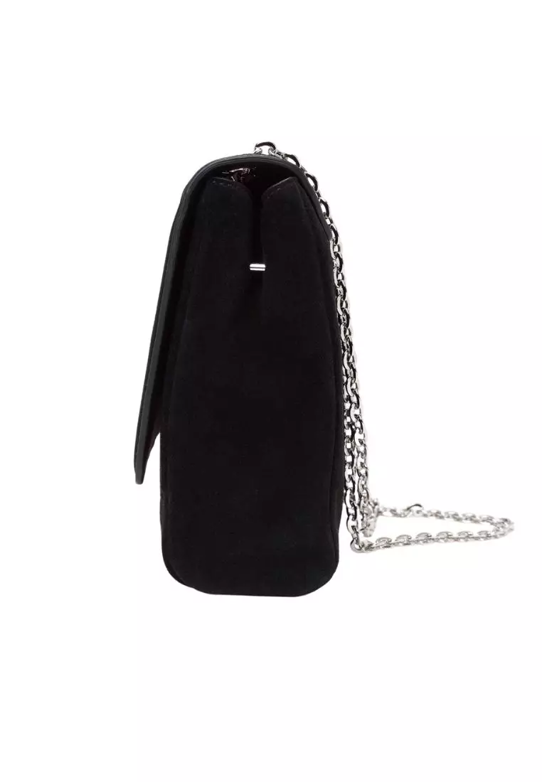 Suede chain strap bag