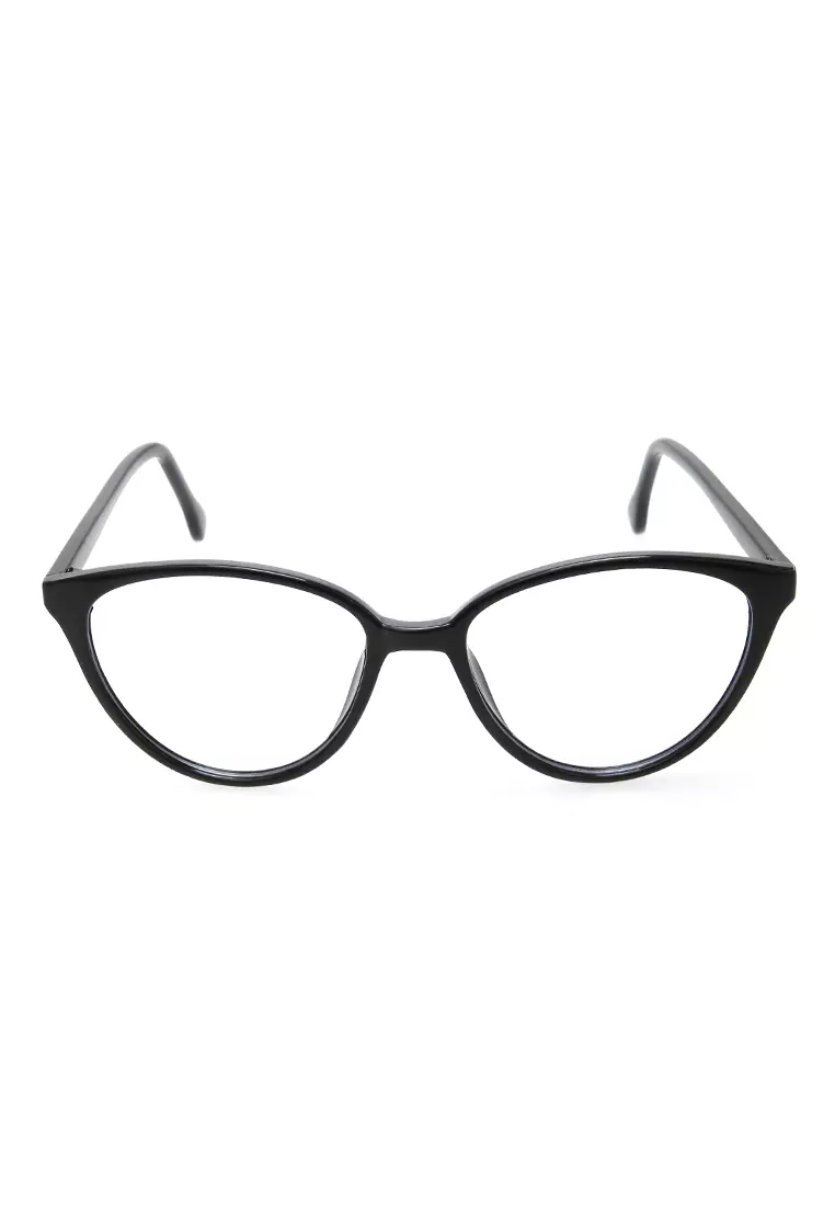 Kiano Kacamata Wanita Cat Eye Design Glasess Frame Material Plastic ORIGINAL - Black