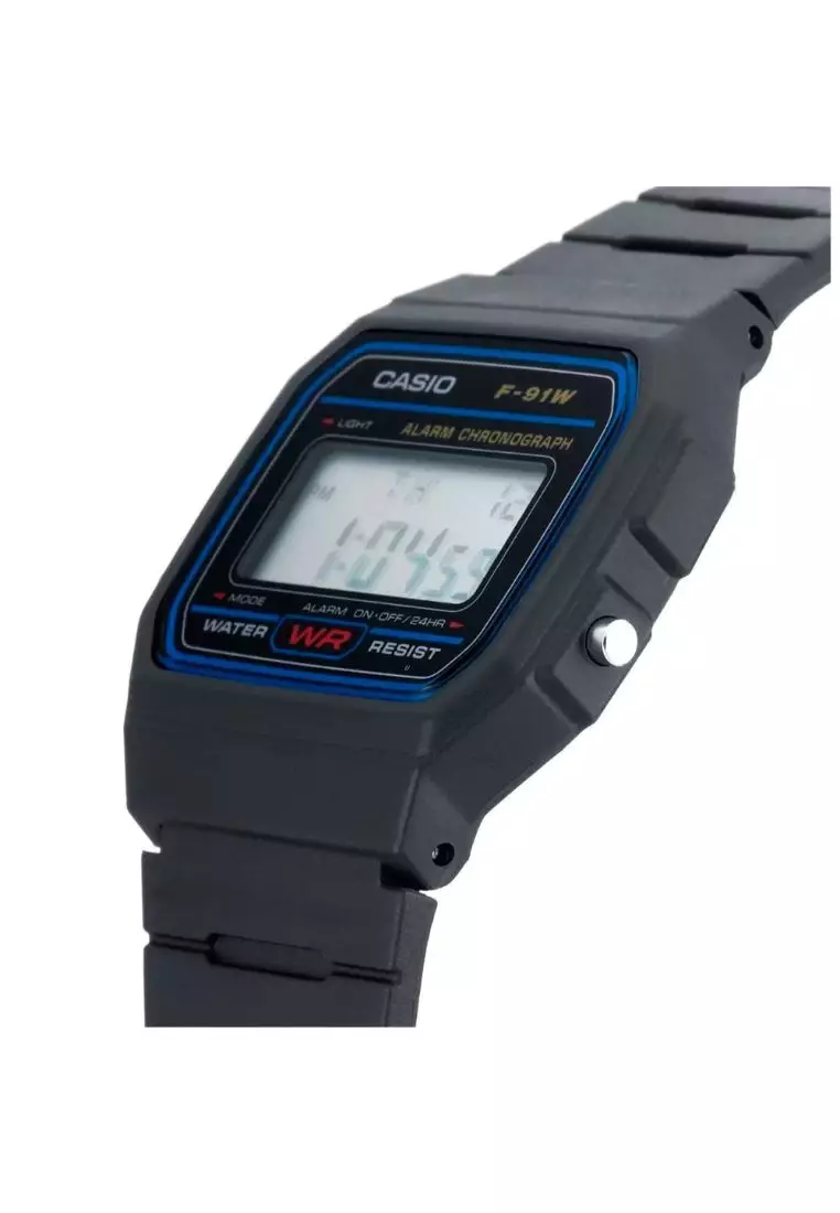 Men's Digital Watch F-91W-1DG Black Resin Band Casual Watch