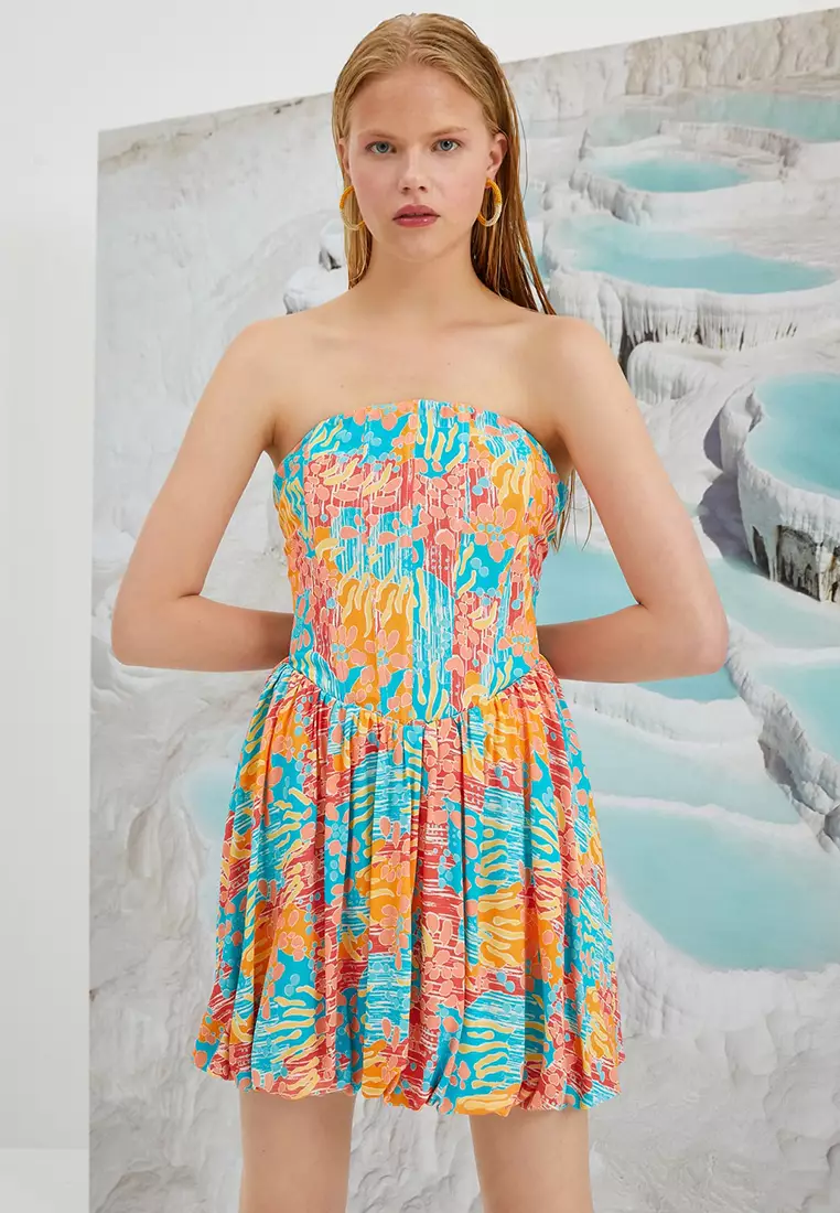 Strapless Balloon Mini Dress