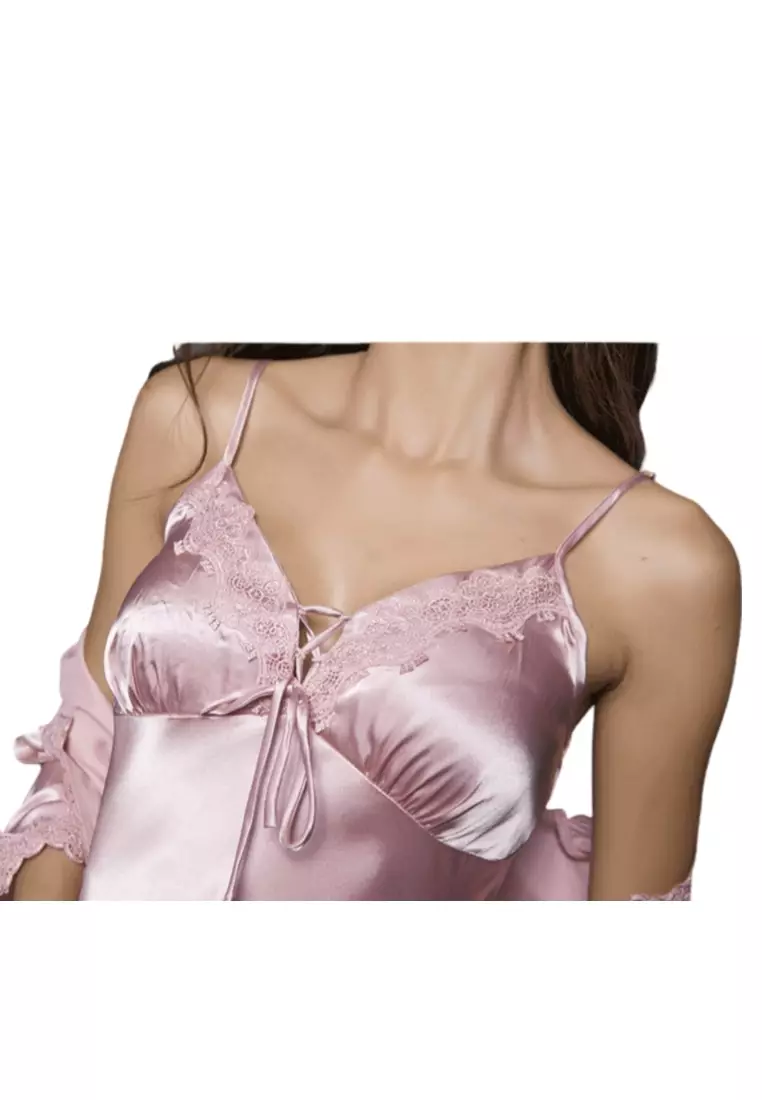 Women's Sexy Lace Pajamas Two Piece Set Purple