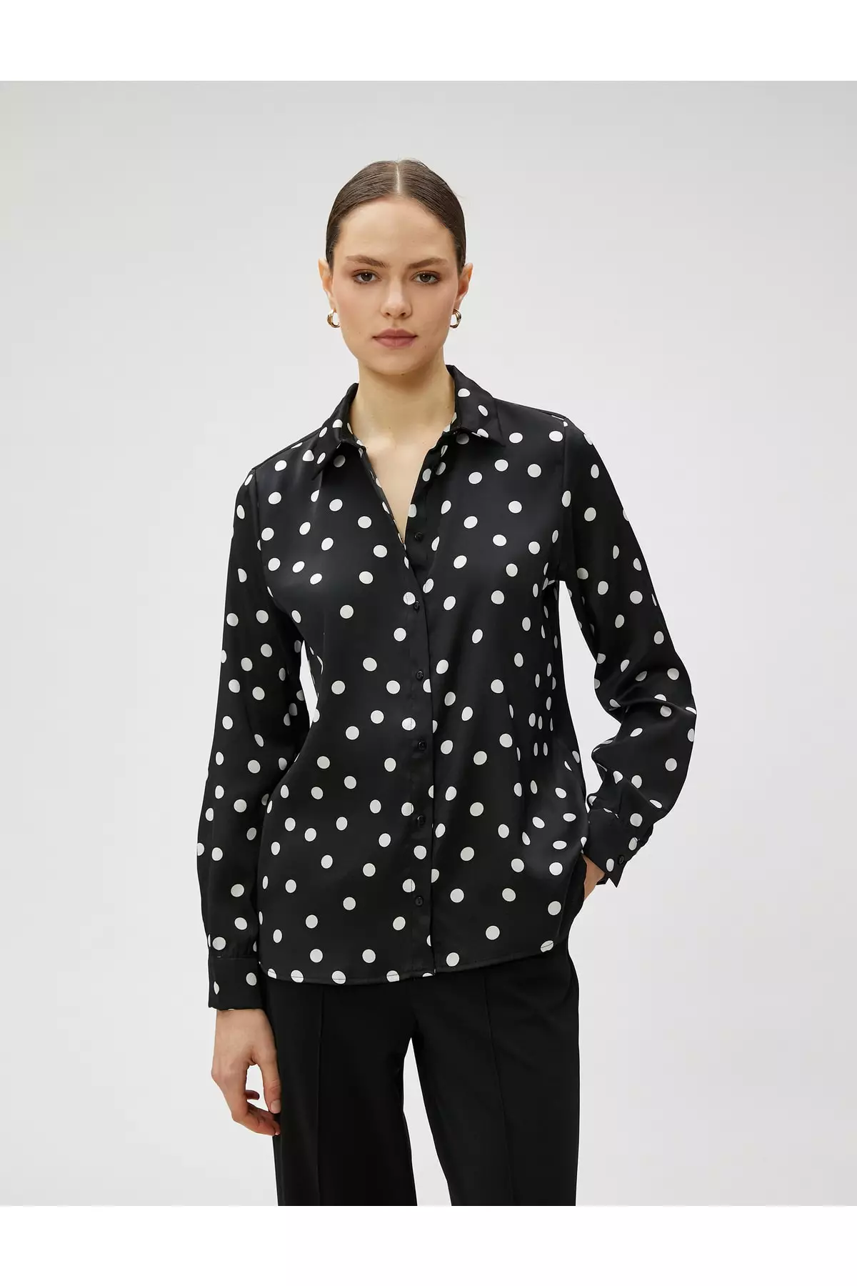 Satin polka hot sale dot top