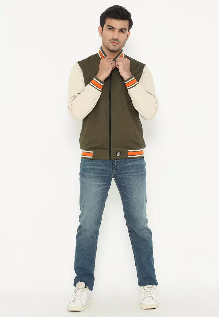 Jacket Cvc D&F Bomber Olive Cream
