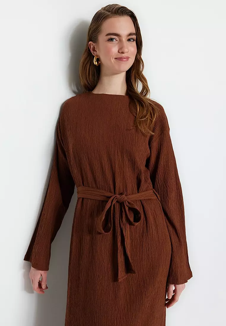 MODEST Boat Neck Maxi Dress