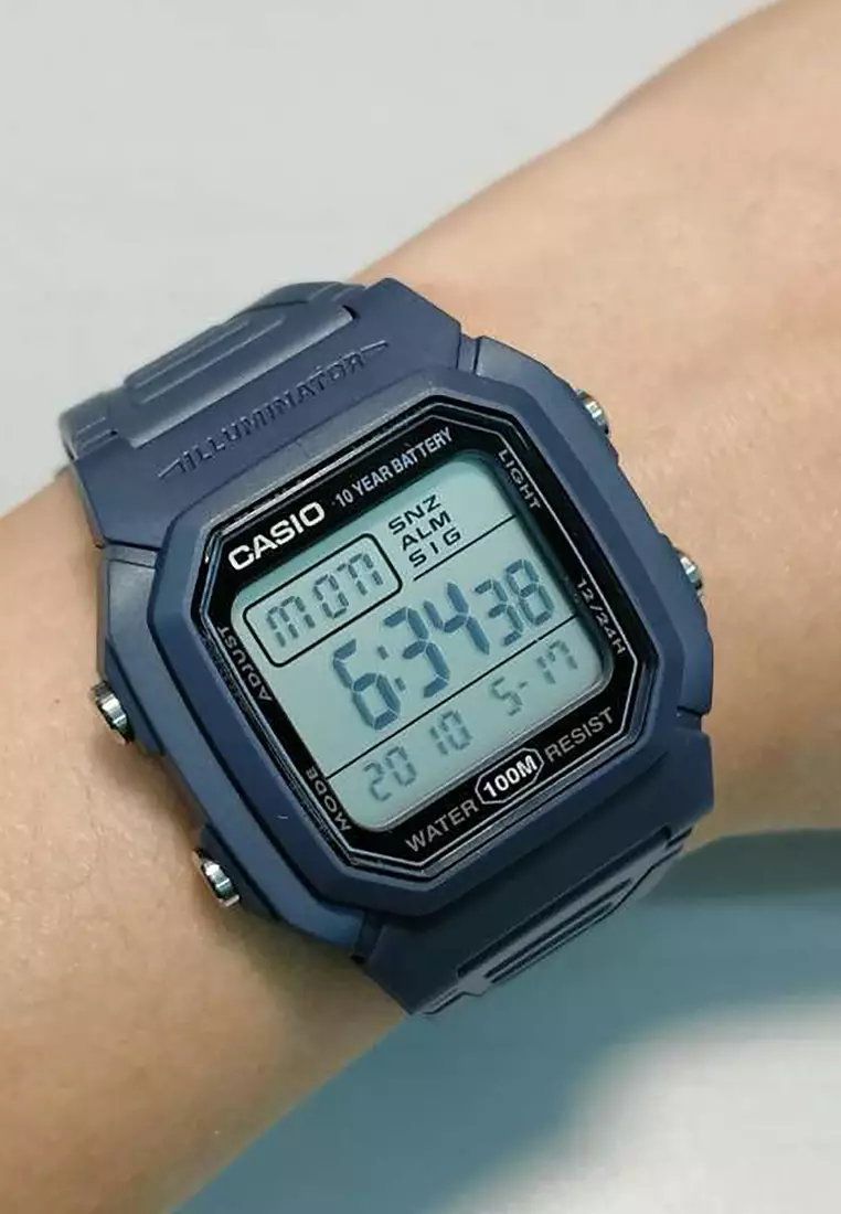 Men Digital Sport Watch W-800H-2AV Blue Resin Strap