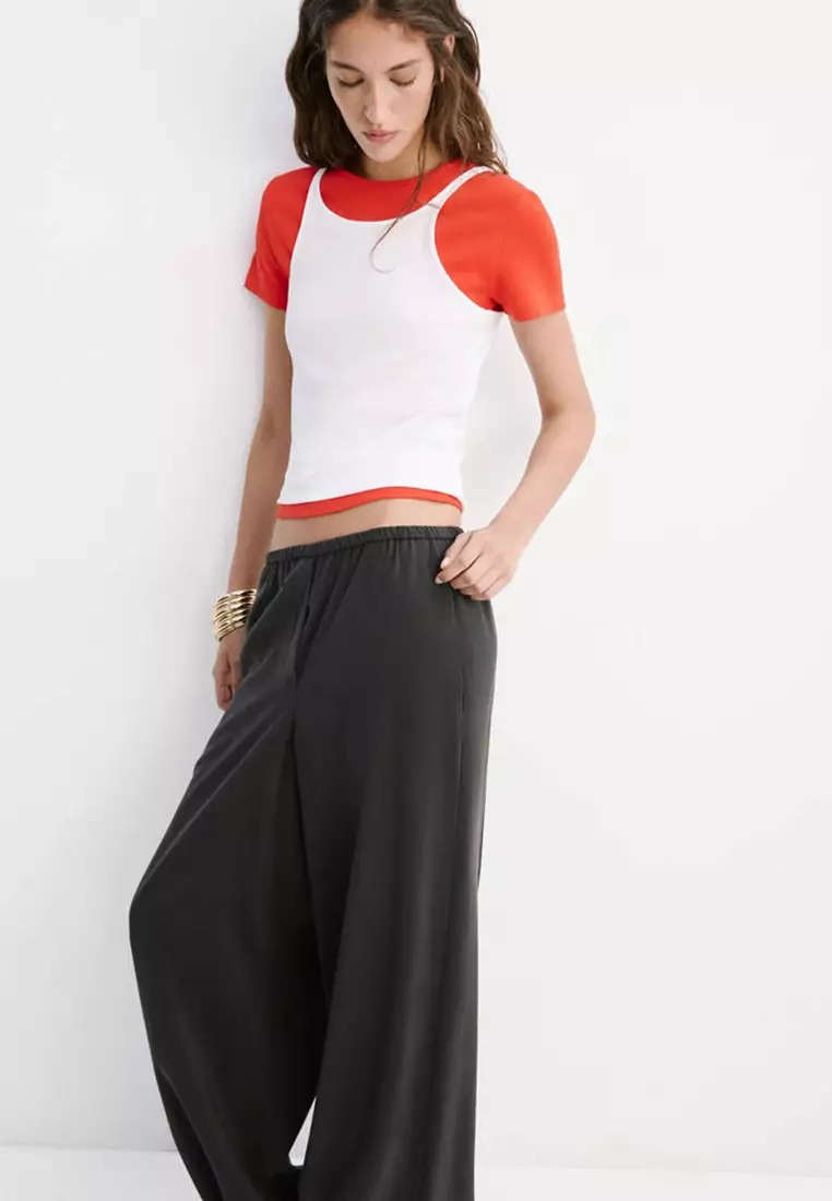 Elastic Waist Harem Pants