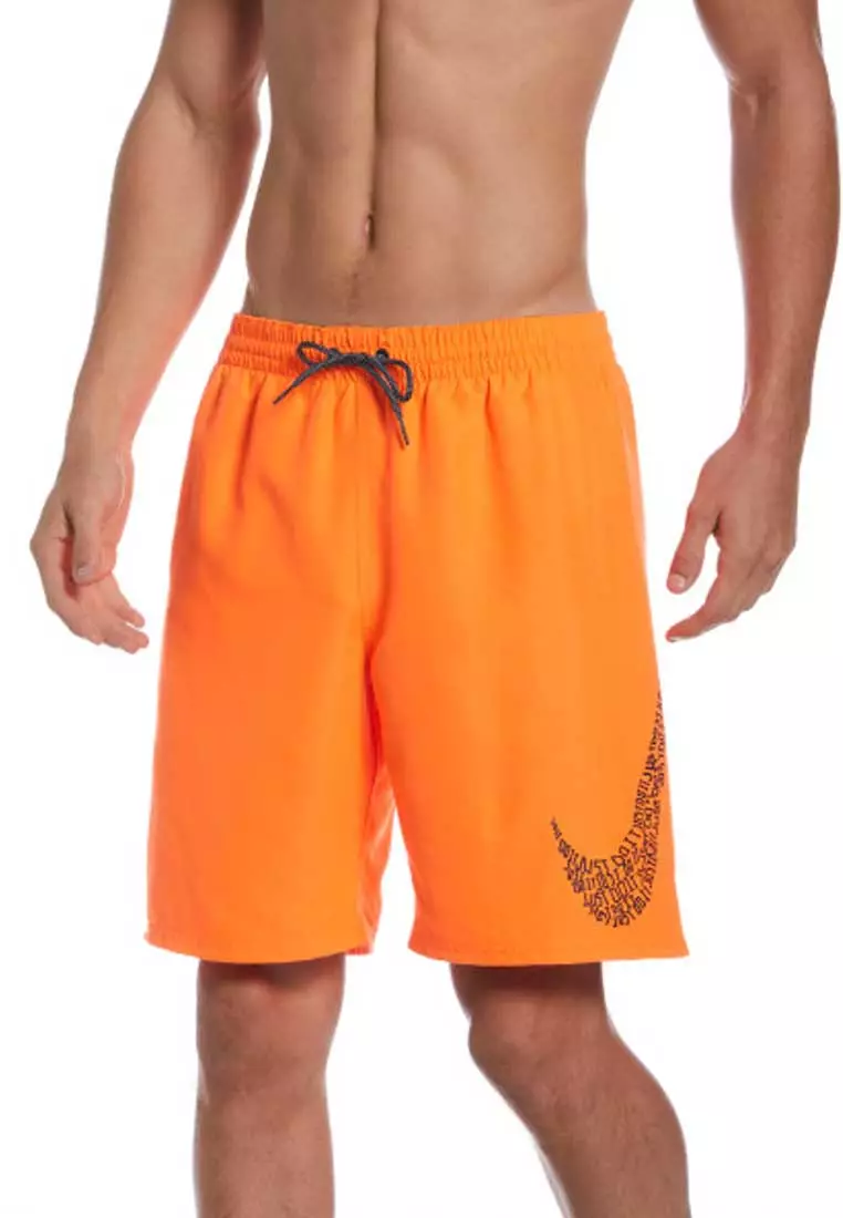 Orange nike top swim trunks