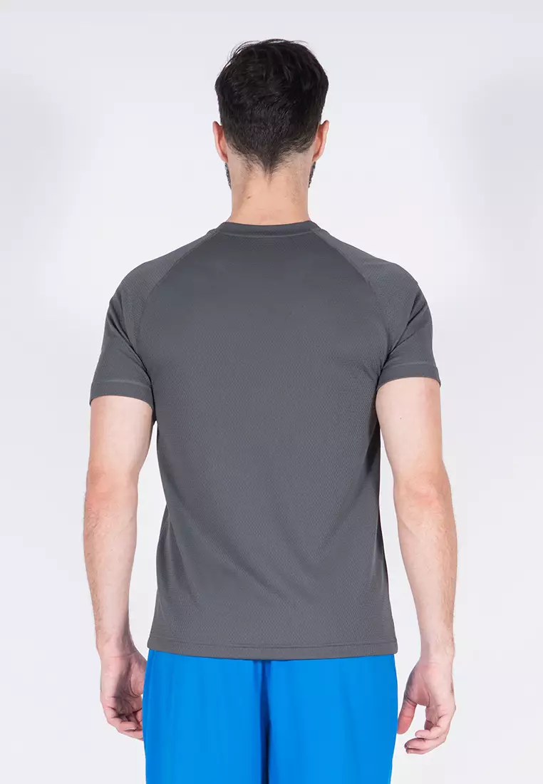 Amnig Men Training Raglan T-Shirt (Dark Grey)
