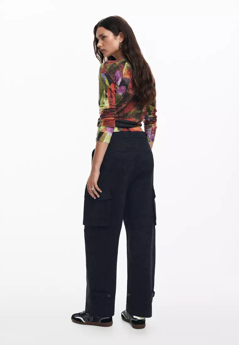 Desigual Woman Cargo pants with M. Christian Lacroix print.