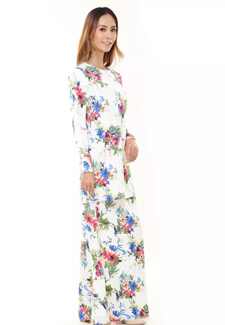 Rina Printed Kurung Colourful Flower