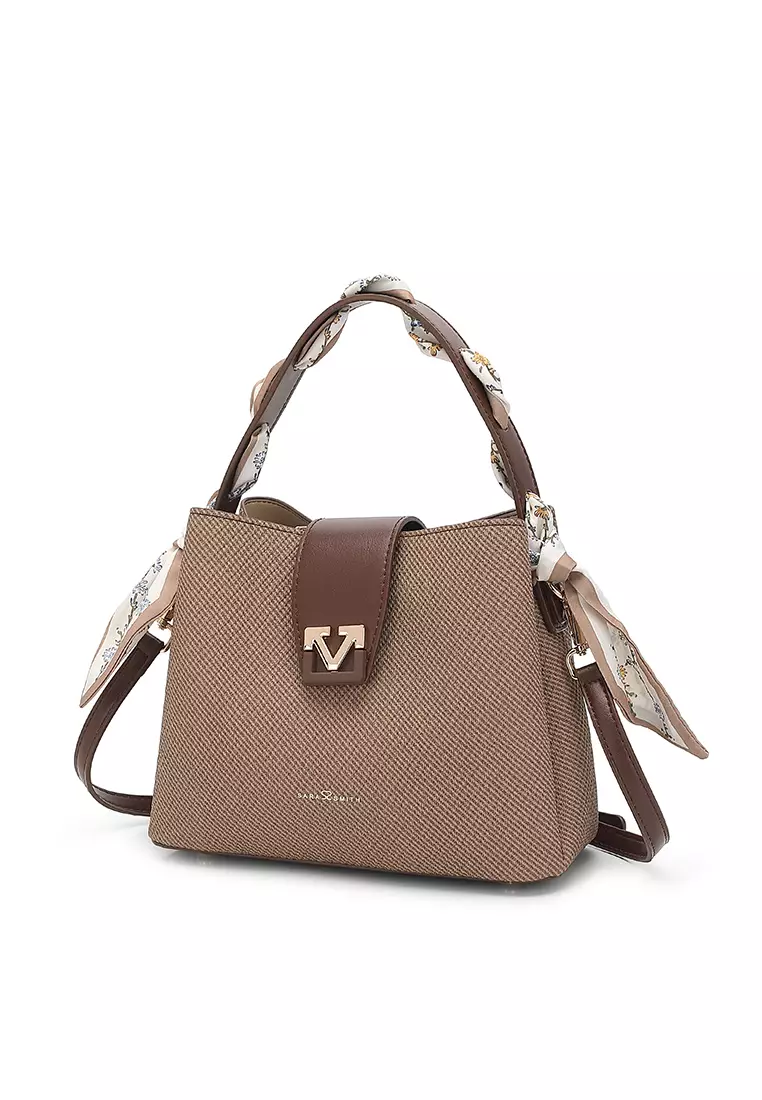 Women's Top Handle Bag / Sling Bag / Crossbody Bag / Shoulder Bag (Tas Tangan Wanita / Tas Selempang Wanita / Tas Bahu Wanita) - Cokelat