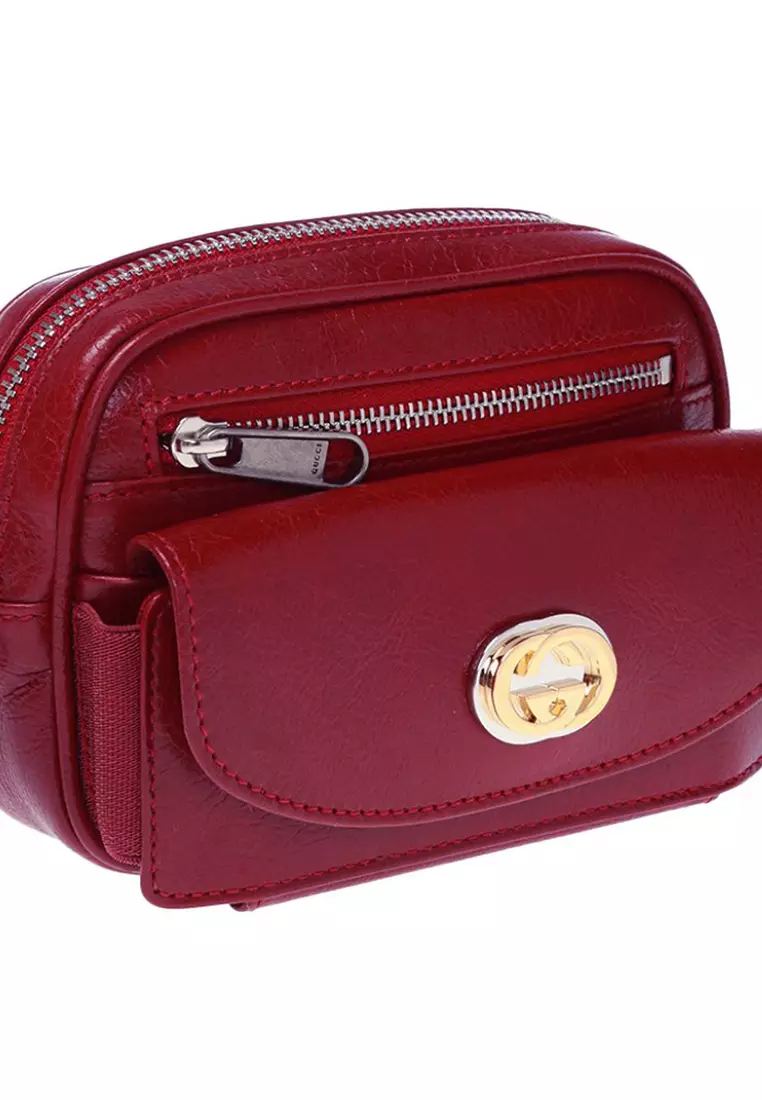 Red cheap belt purse