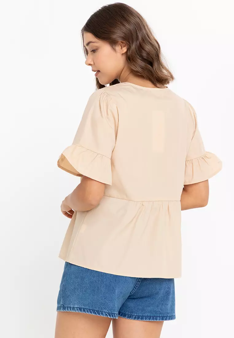 Coralyn Printed Bib Filipiniana Blouse