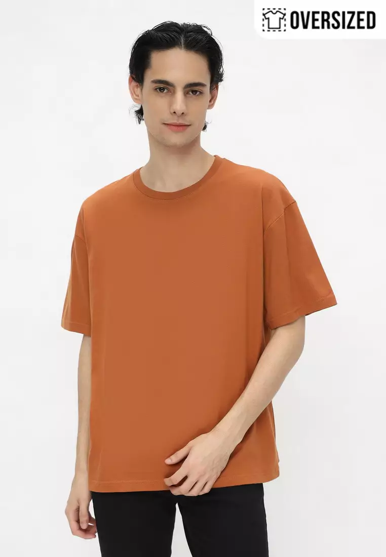 NX T-Shirt Cotton Combed Tebal Oversized Pria 2079370451
