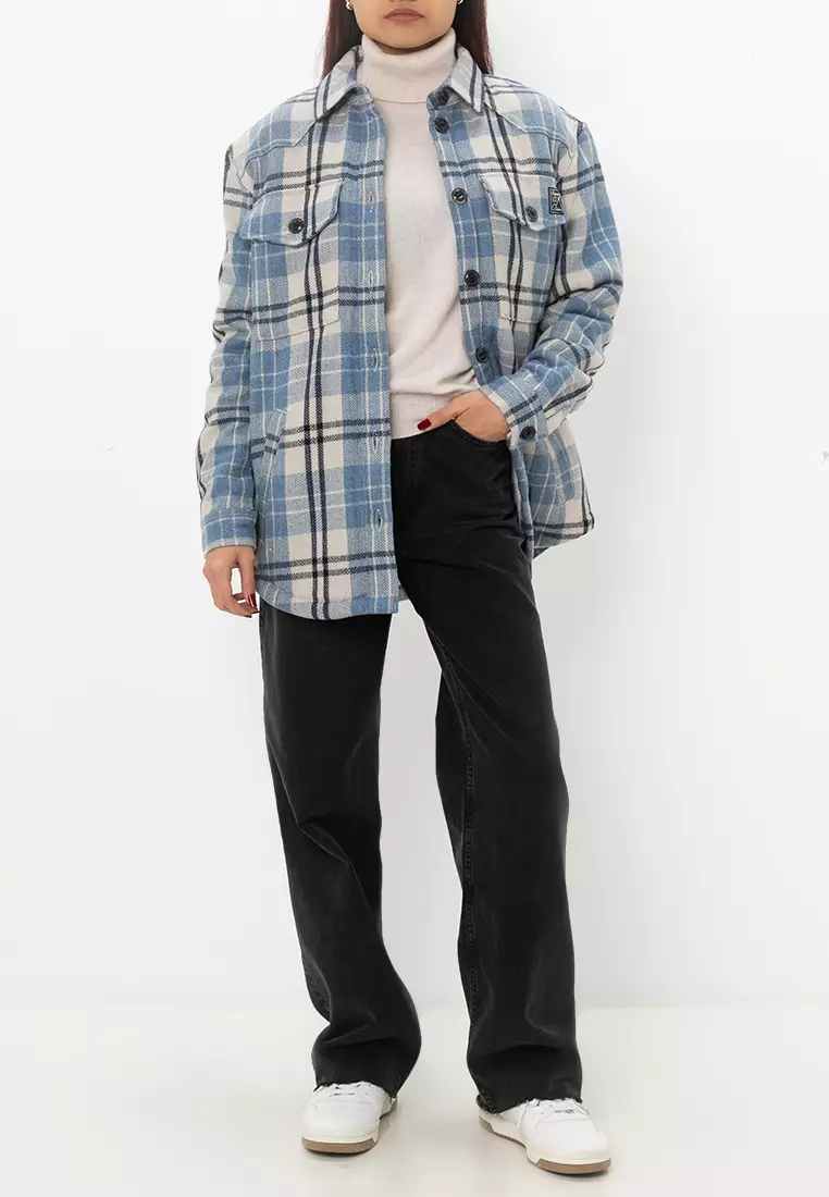 復古格仔恤衫外套