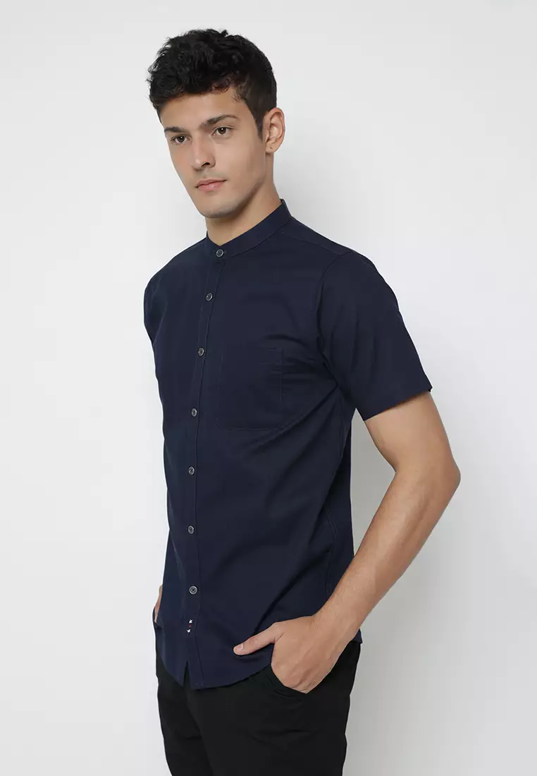 Kemeja Pria Ryusei Sht Men Massaye Navy