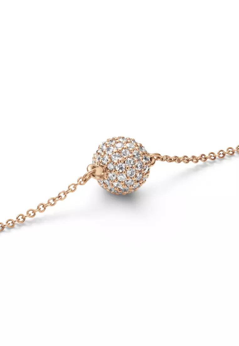 Pavé Crystal Pendant Bracelet Rose Gold Fashion Bracelet for women and men - Stainless Steel & Crystal Pendant - DW Official Jewelry - Authentic