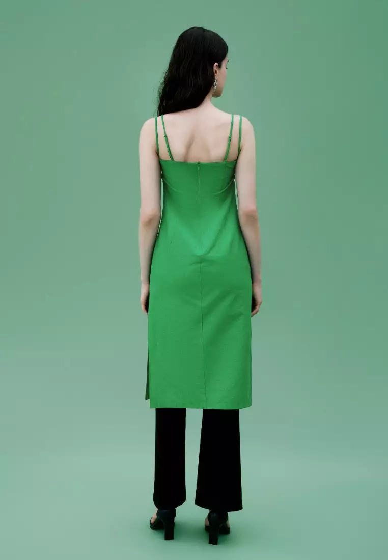 女装轻熟风度假风镂空一字领宝藏连衣裙