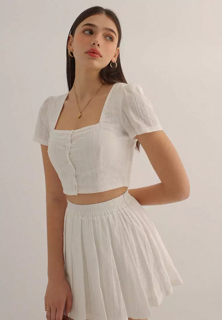 Sporty Chic Top and Skirt Set