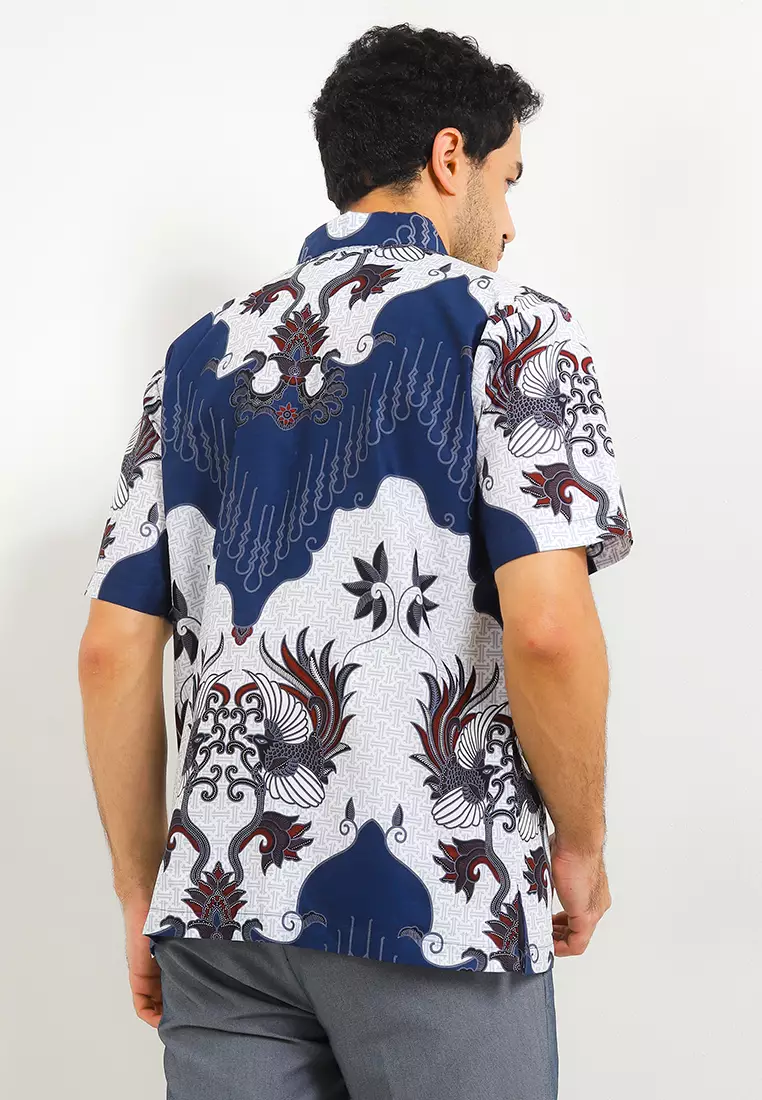 Delvin Shirt Kemeja Batik Pria Pendek