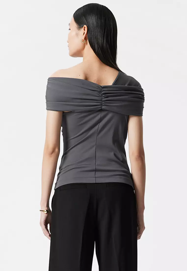 Draped Off-Shoulder Top
