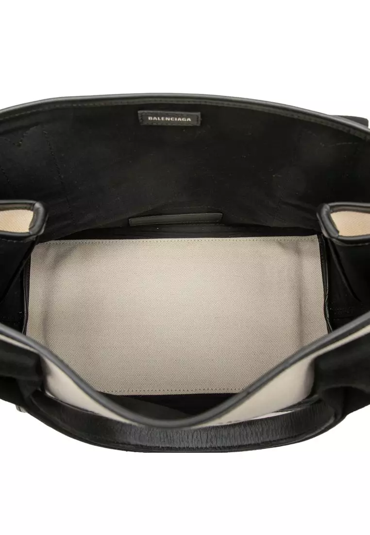 Pre-Loved Balenciaga Canvas Navy Cabas Tote S