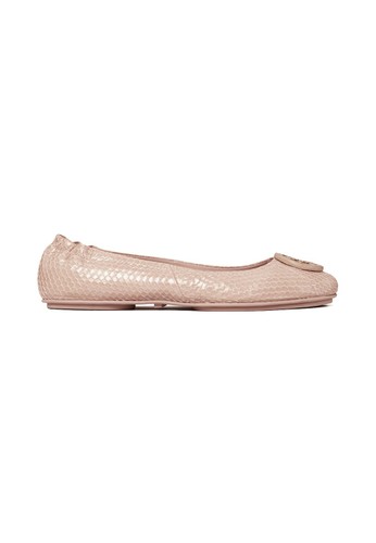 Jual TORY BURCH Tory Burch Minnie Travel Ballet Water Snake Leather  Meadowsweet Original Mei 2023| ZALORA Indonesia ®